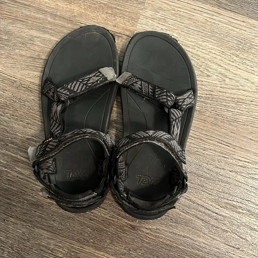 Teva Black and Gray Strapped Sandals Size 7